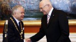 Václav Klaus a Lech Kaczyński na archivním snímku. Polský prezident obdržel Řád bílého lva. foto Jan Handrejch Právo